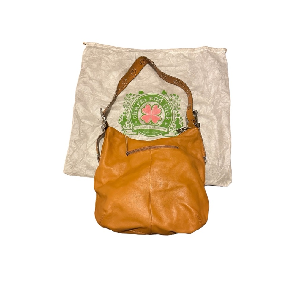 Vintage Hobo Crossbody Saddle Bag / Purse with Rhinestones Luck & Charm - Picture 6 of 14